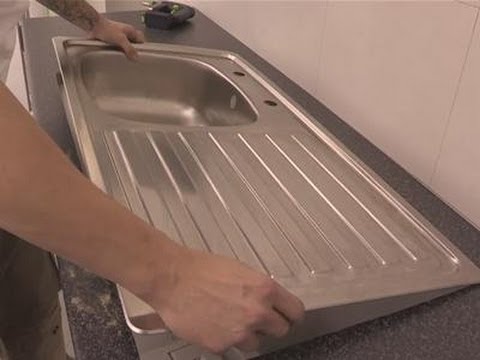 How To Install A Kitchen Sink Into A Worktop Youtube