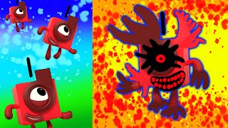 Numberblocks Band Halves New The One 1 As Horror Version