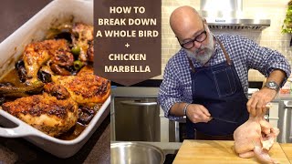 Andrew Zimmern Cooks Chicken Marbella & How To Break Down A Whole Bird