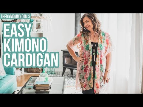 How To Make A Kimono Cardigan From A Scarf In 20 Minutes - YouTube