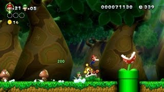 New Super Mario Bros. U - Jungle Cassis-1 - Mario, Luigi, dribbles et carapaces (Wii U)