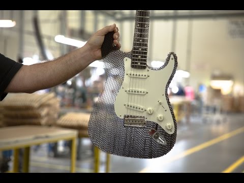 Video: how cardboard Fender Stratocaster sounds like