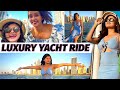 Luxury Yacht Ride In Dubai 🛥 |Lifetime-ல இப்படி ஒரு Sunset பாக்கணும்😍|Dubai Marina ❤️|Akshitha Ashok