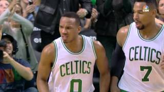 Avery Bradley Climbs the Ladder for the One-Hand Jam!!