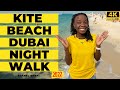 [4K] Kite Beach Dubai Night Walk | Dubai kite Beach | Dubai's Best Public Beach