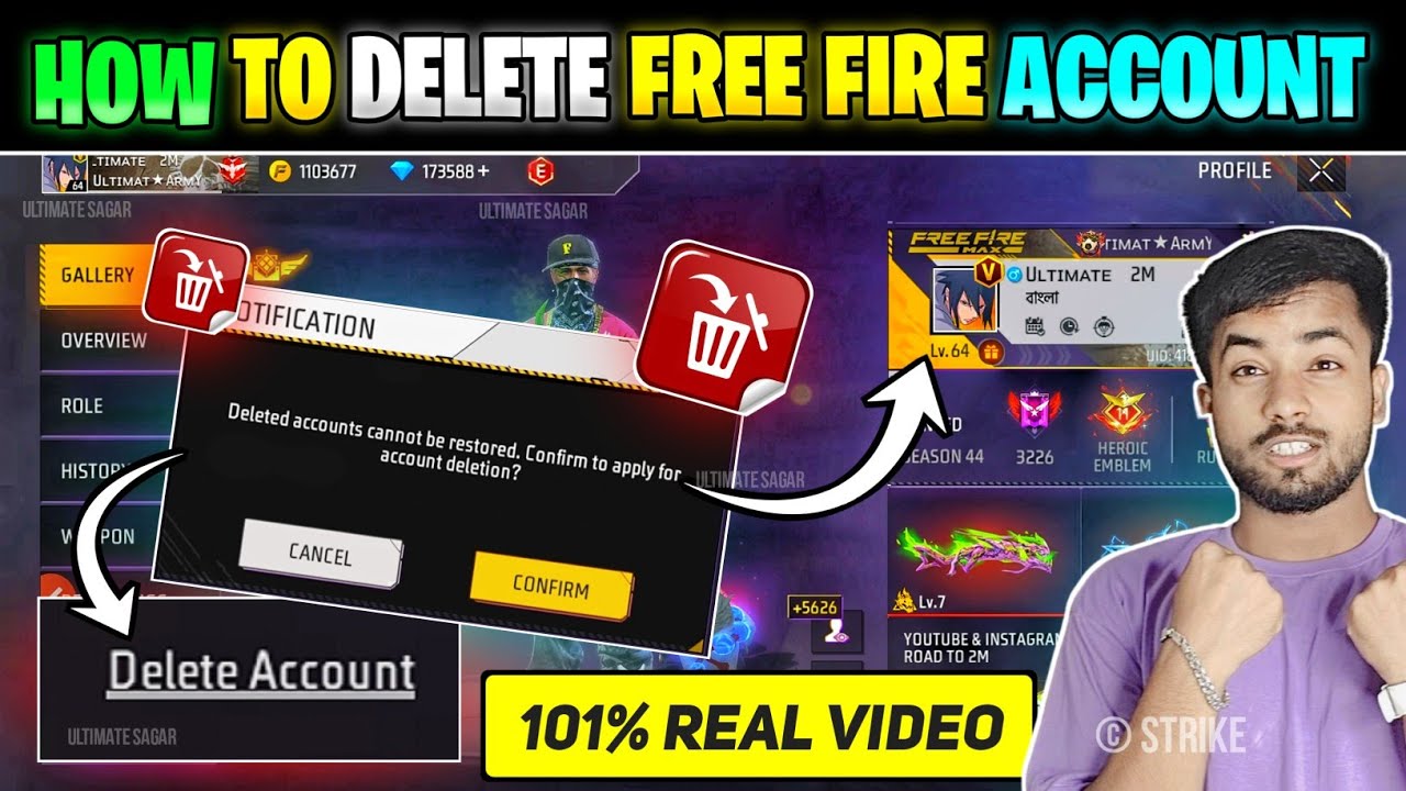 How To Delete Free Fire Account || Free Fire Id Delete How To Delete Free Fire Account || Free Fire Id Delete