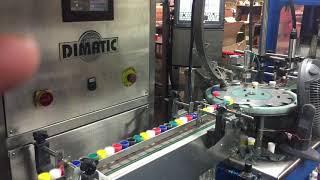 Línea automatizada con roscador lineal / Dosificadora de temperas