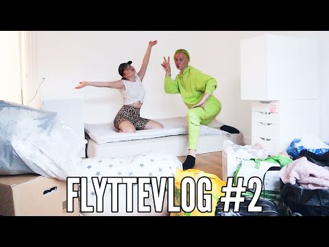 STOR FLYTTE-DAG + SAMLER IKEA MØBLER // Flyttevlog #2 ♡ Amalie Sode