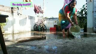 Morning First Vlog Saree Vlog Daily Routine Chad Cleaning Thedailybeatdp132