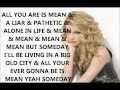 Download Mean Taylor Swift Lyrics Mean Taylor Swift Lyrics