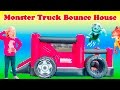 MONSTER TRUCK BOUNCE HOUSE SURPRISE Worlds largest Monster Tr...