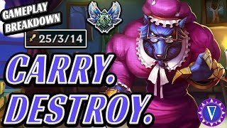 How To Hard Carry, Dominate Teamfights And Mount A Comeback ft 25 kill Warwick (Gameplay Breakdown)