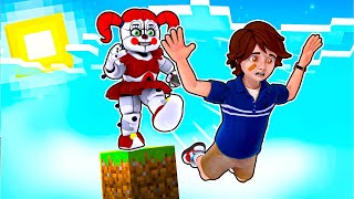 One Block Skyblock With Circus Baby And Gregory