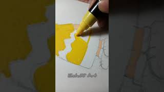 Drawing Charlie Brown with Posca Markers! #shorts