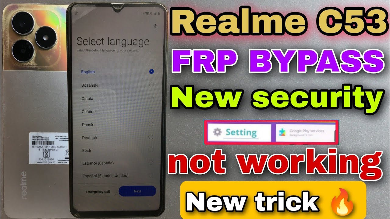 Realme C53 Frp Bypass Android 14 | Realme rmx3762 Frp Realme C53 Frp Bypass Android 14 | Realme rmx3762 Frp