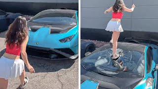 $750,000 Car Gets Smashed By Karen!