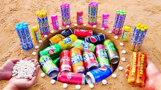 Mentos and Meller vs Coca Cola, Pepsi, Different Fanta, 7up and Many Other Sodas
