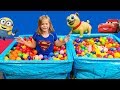 BALL PIT SURPRISE Despicable Me Minion and Cars 3 with Paw Pa...