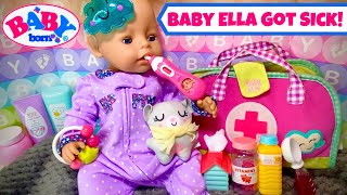 ☀️Baby Born Ella Morning Routine: 🍎Breakfast, Playtime + Helping Sick Baby Feel 
