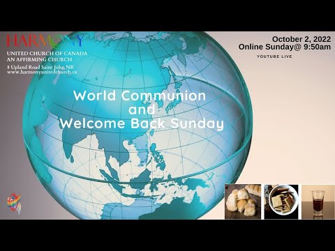 October 2 2022 - Worship Service Harmony United Church