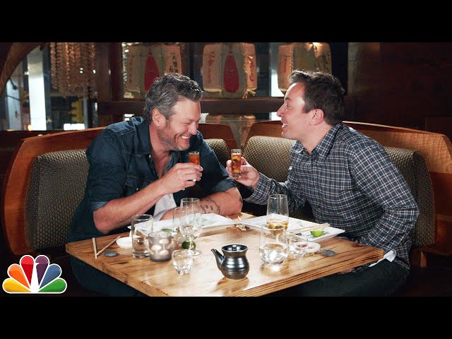 Blake Shelton Eats At A Sushi Restaurant For First Time With Jimmy Fallon - Video