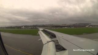 Landing at Geneva (GVA) Switzerland - RWY23 "Rain Weather" (Window View)
