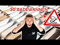 Wir BAUEN eine RUTSCHE aus 30 BADEWANNEN!