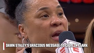 Dawn Staley's message to Caitlin Clark: YOU ARE A G.O.A.T. OF OUR GAME! | ESPN C