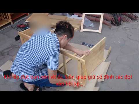 Hướng Dẫn Cách lắp Kệ Lò Vi Sóng Gỗ - Instructions for mounting Microwave Oven Shelf - Dogo24h.vn