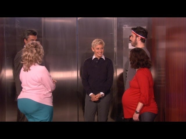 Wrong elevator gang bang