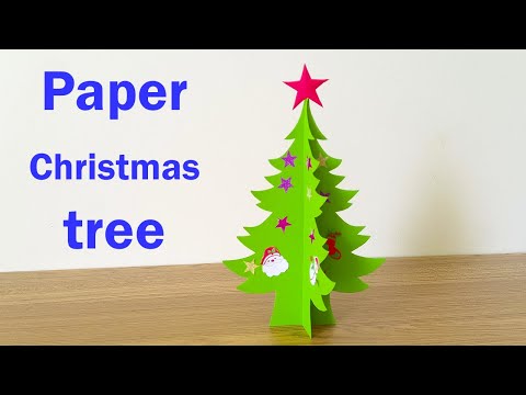 Hướng dẫn làm cây thông Noel bằng giấy đơn giản