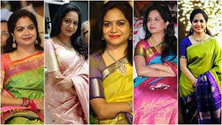 Top 25 Sarees Of Singer Sunitha 2022 Singer Sunitha Saree Collection Singer Sunitha Sarees