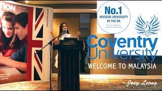 Joey Leong Shares Top Experiences Studying At Coventry University 2017