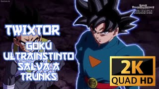 Goku Ultrainstinto Salva A Trunks Free Twixtor Dragon Ball Heroes 2K 1440P