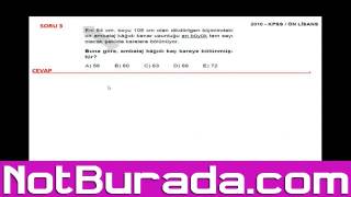 2010 Kpss Önlisansda Çıkmış Matematik Soruları Ve Çözümleri