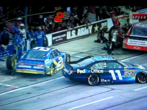 Brad Keselowski pissed at Ryan Newman Texas 2011