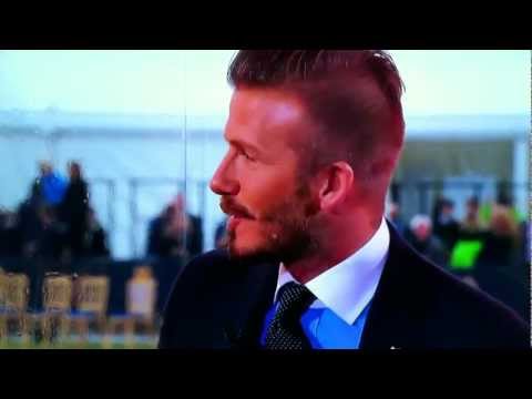 Beckham Olympic Torch on David Beckham Interview Olympic Flame Arrives In The Uk For London