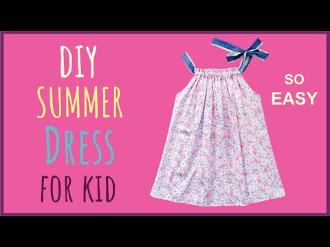 DIY Dress Summer For Kid | Hướng Dẫn May Váy Bé Gái Đơn Giản