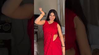 Hot Model - Kajal In Red Sareelong Hair