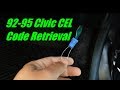 1994 Honda Civic Check Engine Light Code Retrieval Tutorial