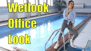 Wetlook Girl In Office Look | Wetlook Pants | Wetlook Girl Shirt