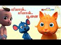 மியாவ் மியாவ் பூனைக்குட்டி தமிழ் குழந்தை பாடல் | Meow Meow Poonai Kutty Chutty Kannamma Tamil Rhymes