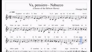 Va Pensiero - Nabucco By Verdi In F