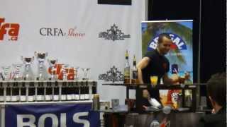 Andrey Sherbina Performs Flair Bartending Routine At Crfa Show In Toronto