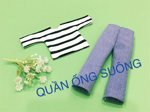 VD183 May áo thu và quần ống rộng cho búp bê 26cm