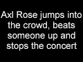 Axl Rose Jumps Into The Crowd