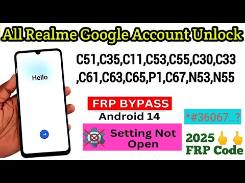 Realme C51 Frp Bypass Android 14 Settings Not open||All Realme C51 Frp Bypass Android 14 Settings Not open||All