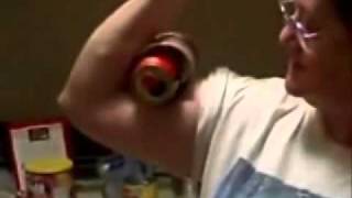 Crushing Two Cans at Once.wmv