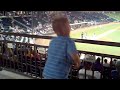 Lee Kiser dancing at the Winston-Salem Dash baseball game.
