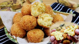 Banana Balls Recipe Banana Cheese Balls Banana Balls With Cheese Filling